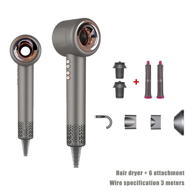 Professional Hair Dryer 1600W 220v Leafless Negative Ion Hair Dryer Home Travel Hair Styler Blow drier