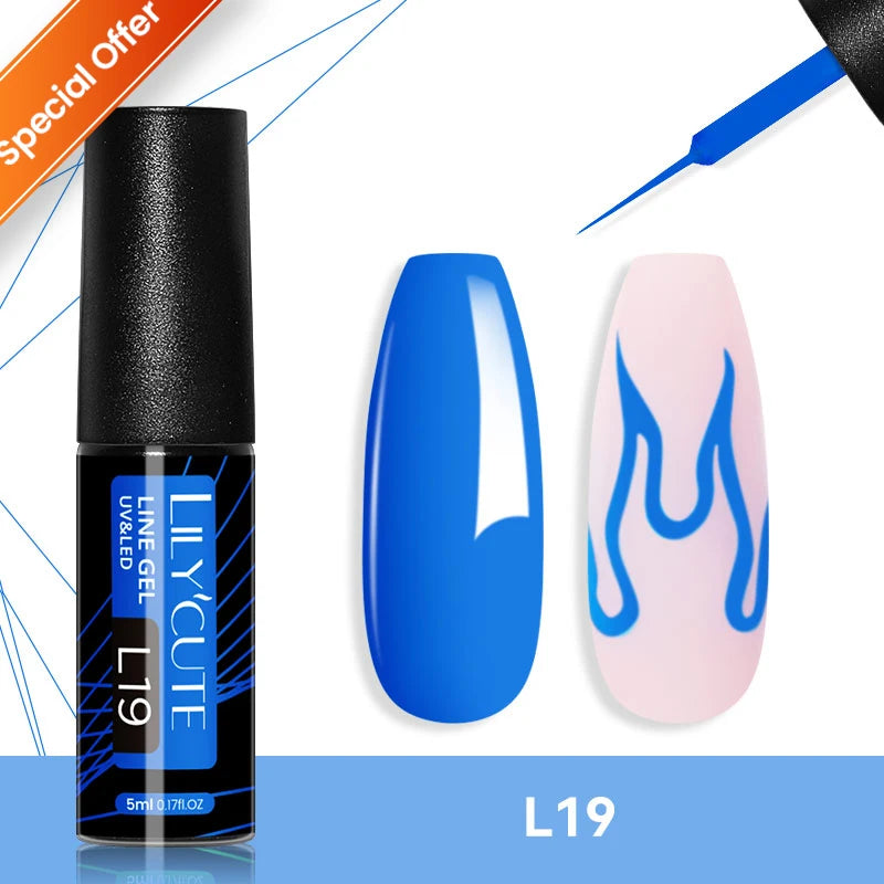 LILYCUTE 7ml Gold Sparkling Glitter Gel Nail Polish Semi Permanent UV Gel Soak off UV LED Nail Gel Varnish For Nail Manicure DIY