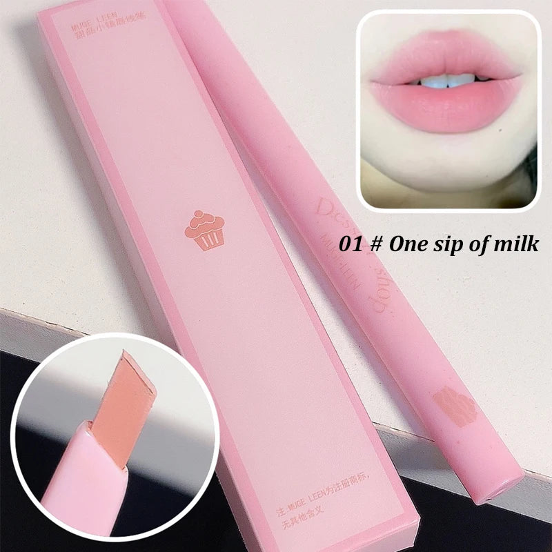 Dessert Automatic Rotating Lip Liner – Waterproof, Long-Lasting, Smooth Lipstick Pencil, Clear & Easy Outline