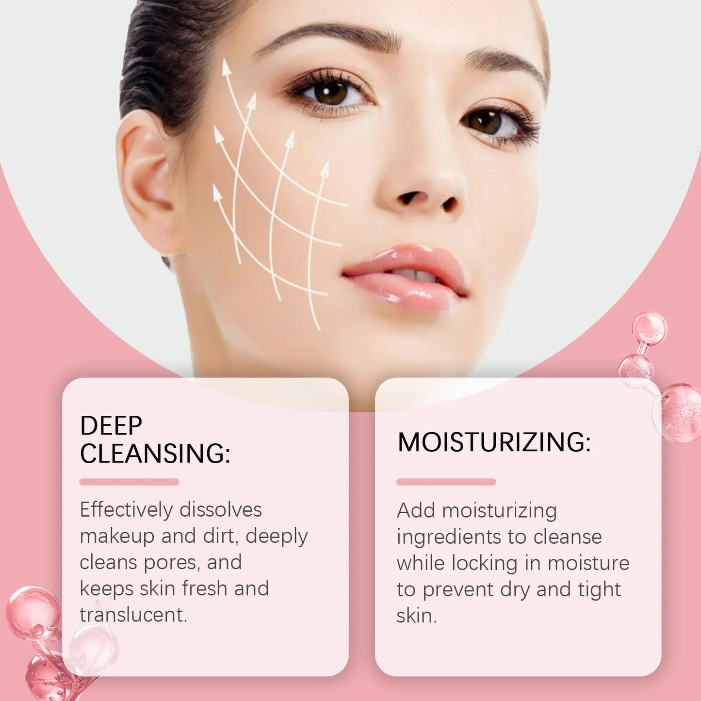 Makeup Remover Eyes Lips Makeup Removal Unirritating Deep Cleansing Skin Refreshing Moisturize Mild Gentle Makeup Cleaning Cream