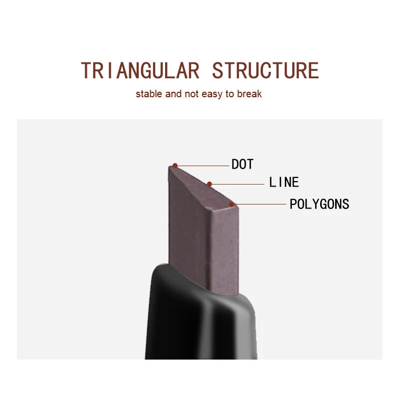 Small gold bar double-ended eyebrow pencil three-dimensional eyebrow shape long-lasting without smudging, slender and natural