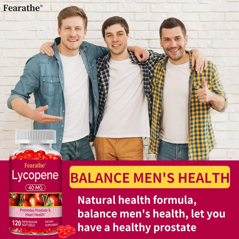 Premium Lycopene 40mg, Dietary Supplement for Prostate, Antioxidant, Heart, Skin & Immune Health, Non-GMO, 30/60/120 Softgels