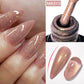 MEET ACROSS 7ml Rubber Base Gel Glitter Nude Pink White 2 In 1 Gel Nail Polish Nail Art Varnish For Nails Winter Autumn Manicure