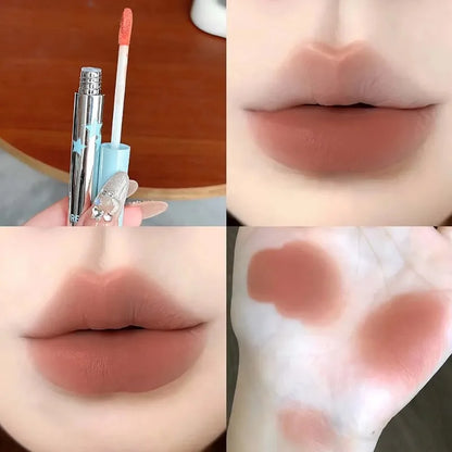 Soft Mist Matte Lip Gloss Punk Green Lip Glaze Mousse Velvet Lip Mud Long-lasting Non-drying Lipstick Halloween Makeup Cosmetics