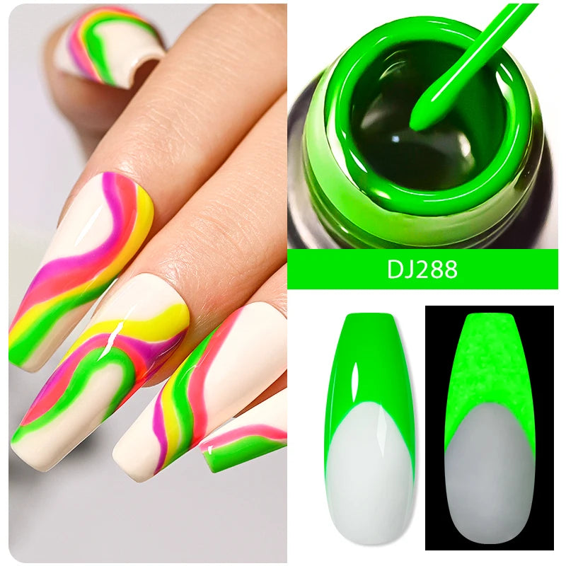 MEET ACROSS 5ml Sliver Metallic Liner Gel Nail Polish Super Bright Mirror Effect Painting Drawing Line Graffiti Stripe Nail Art
