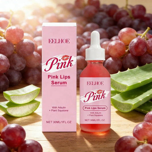 Pink Lips Serum Moisturizing Lip Brightening for Dark Lips Removal Smooth Lip Exfoliator Dead Skin Remover Lip Plumping Serum