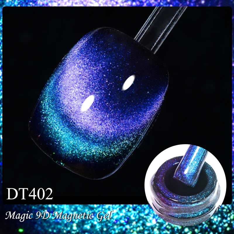 MEET ACROSS 7ml Golden Cat Magnetic Gel Nail Polish Dark Brown Red Green Christmas Nail Art Varnish Winter Autumn For Nails