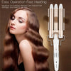 Professional Triple Barrel Hair Curling Iron Big Waver Styling Ceramic Coating PTC Fast Heating Hair Crimping Curler Tongs