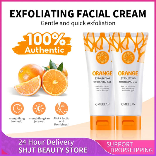 Orange Exfoliating Gel Dead Spot Remover Brighten Peeling 50g Gentle Repair Scrub Whiten Hydrating Moisturizer Korean Skin Care