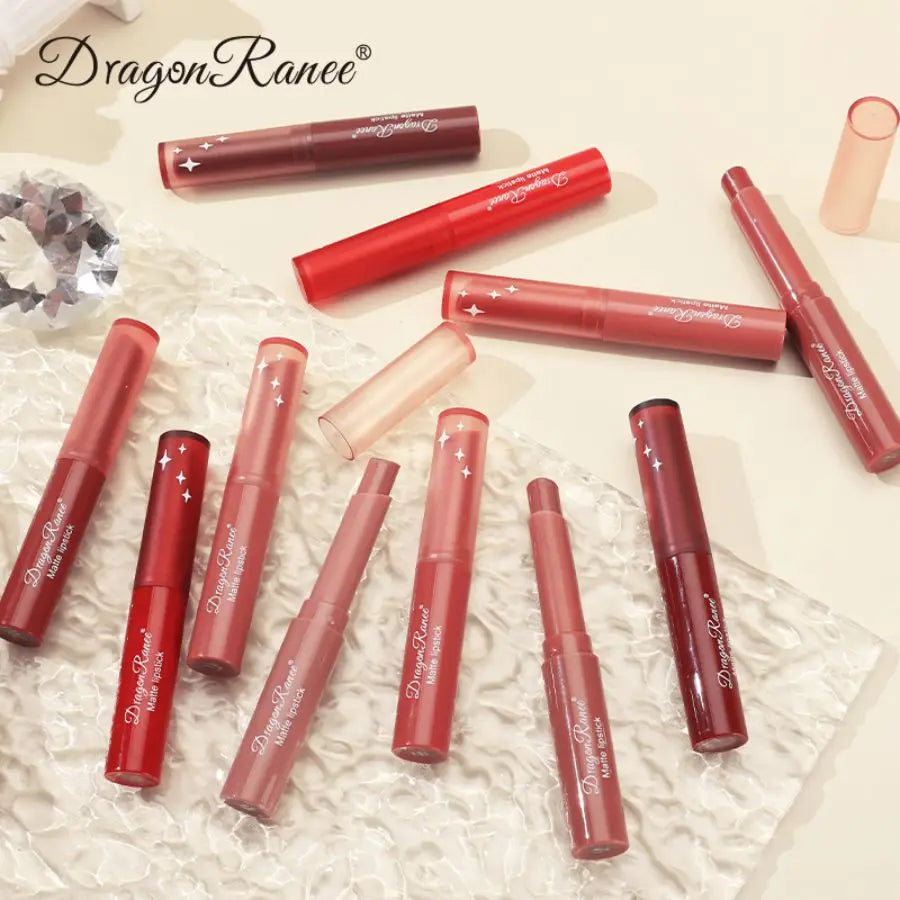 Lipstick Matte Matte Non-Fading Moisturizing European and American Makeup Lipstick Velvet Matte Lipstick Waterproof Not Easy to Fade Matte Lipstick Lipstick