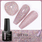 MEET ACROSS 7ml 140 Colors Glitter Gel Nail Polish Fluorescent Laser Semi Permanent Soak Off Nail Art UV Gel Varnish Manicure