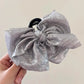 French Elegant Hair Claw Crabs For Women Polka Dot Fashion Bow Hair Clip Retro Head Shark Clip Luxury Hair Accessories