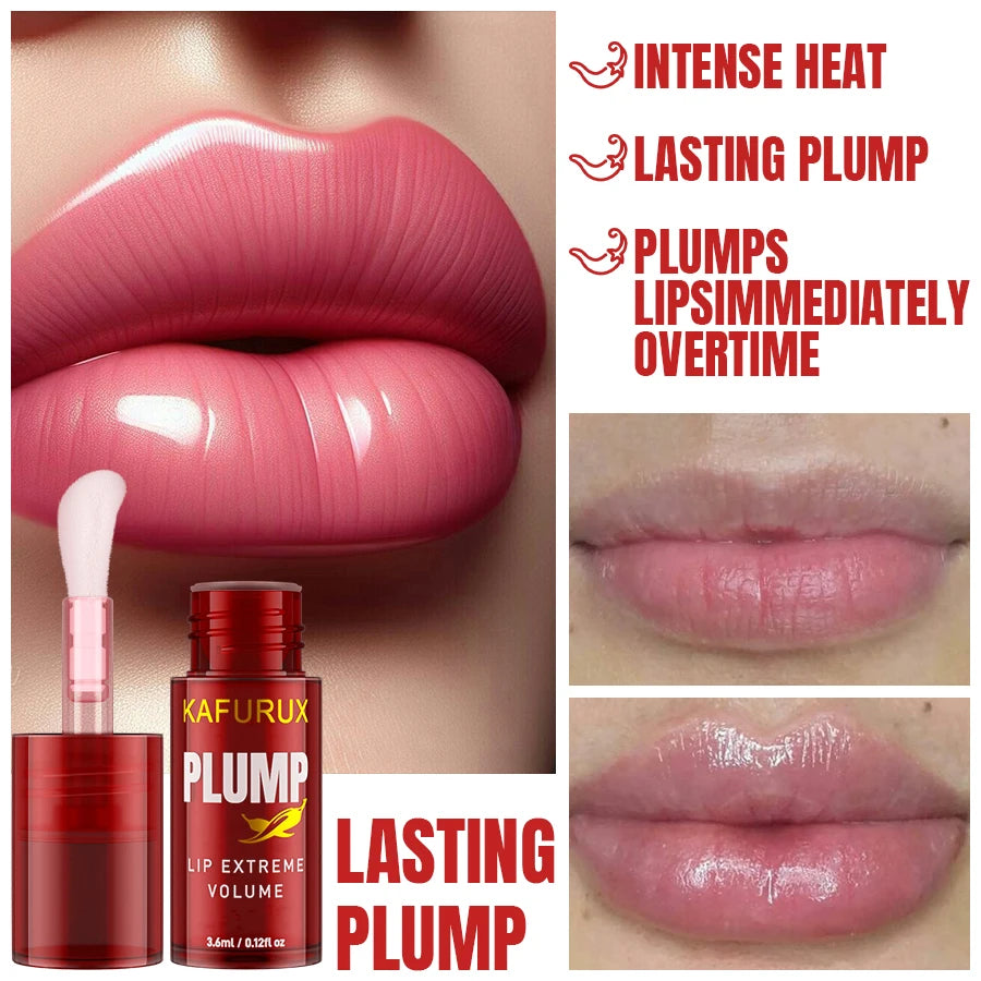 1PC Lip Plump Long Lasting Lip Oil Moisturizing Lip Gloss Serum Instant Volumising Essence Oil Repair Lip Fine Lines Increase