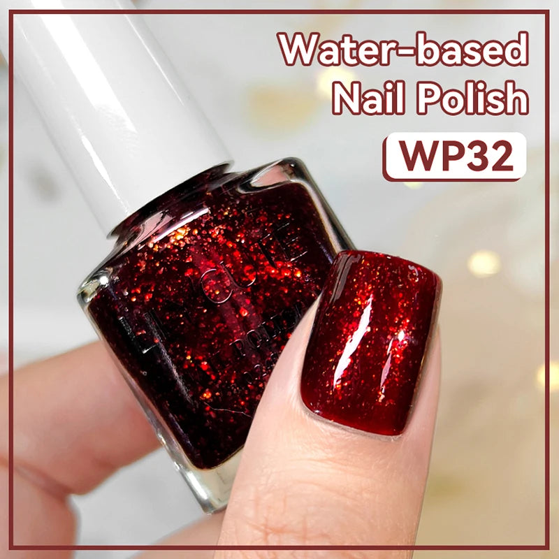 LILYCUTE 7ml Water-Based Nail Polish 40 Colors Long Lasting Quick Drying No Need of Lamp to Cure Nail Supplies For Nail Manicure