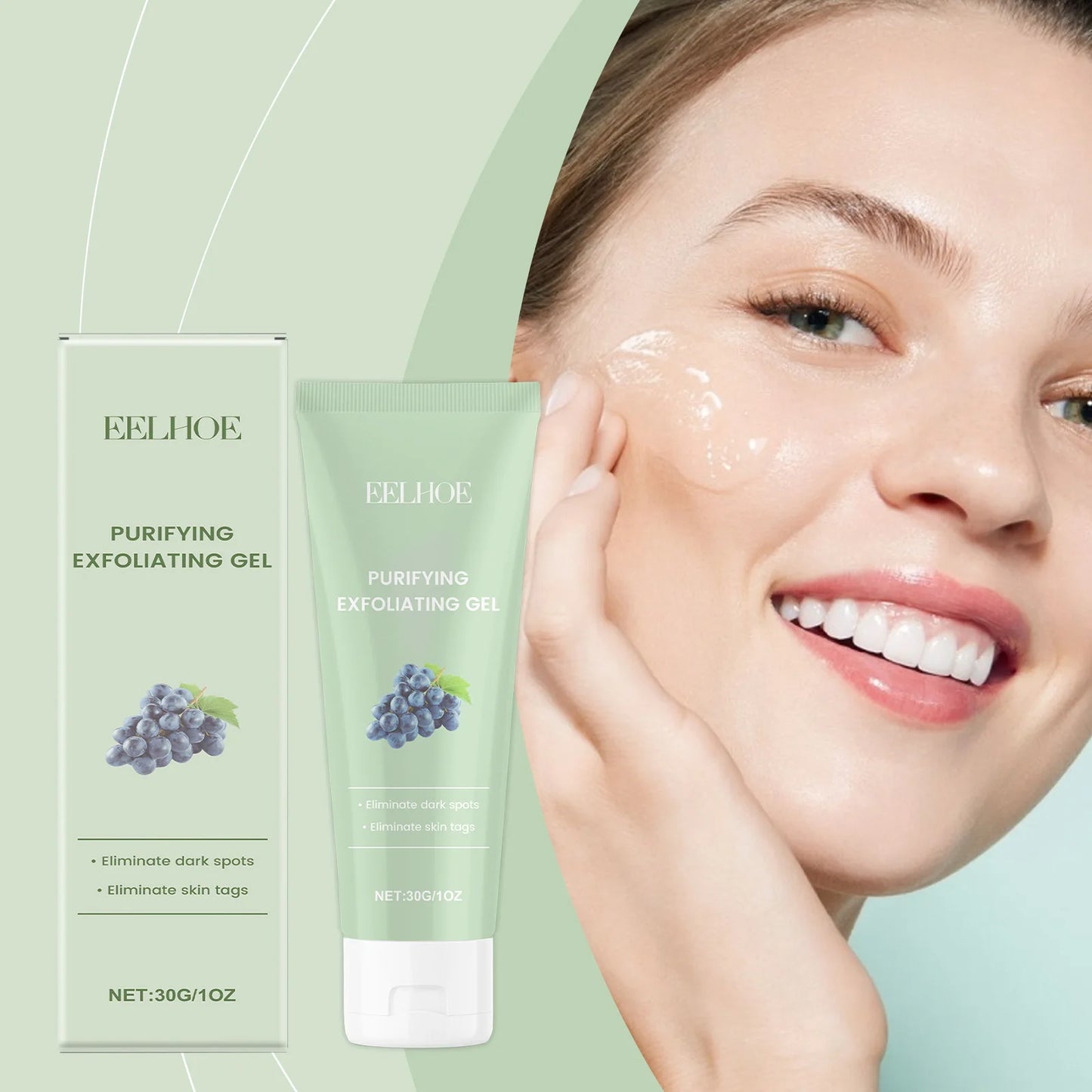 Facial Exfoliating Gel Skin Care Deep Cleaning Face Scrub Skin Care Product Hyaluronic Acid Repair Facial Moisturizing Gel Face