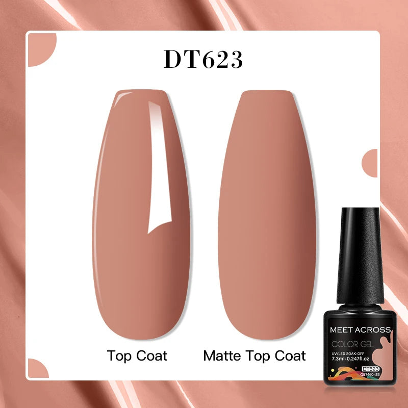 MEET ACROSS 7ml Porcelain White Cat Eye Gel Polish Holographic Glitter Magnetic Galactic Effect Gel Nail Polish Soak Off UV Gel
