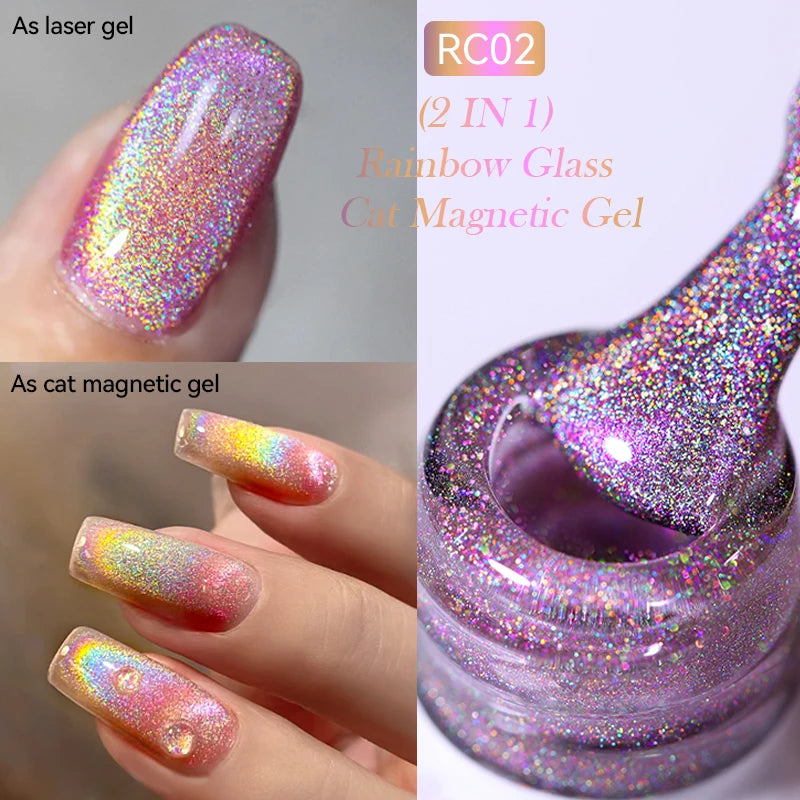 LILYCUTE 7ML Auroras Glitter Thermal Gel Nail Polish Temperature Color Changing Semi Permanent Soak Off Nail Art UV Gel Varnish