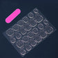 24 pieces long square French simple long wheat check nails +1 nail glue +1 nail file