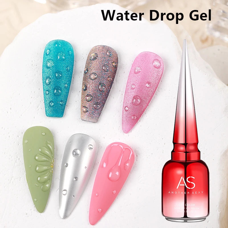 AS 15ml Diamond Top Coat Gel Nail Polish Soak Off UV LED Gel Polish No-Wipe High Shine Tempered Top Coat Gel