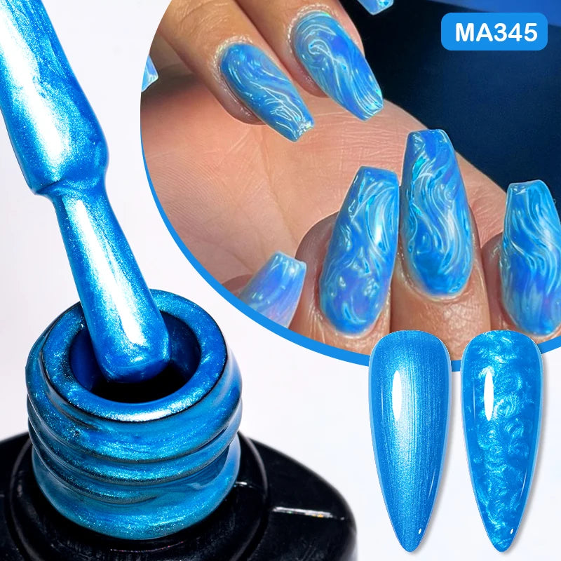 MEET ACROSS 7ml Rubber Base Gel Glitter Nude Pink White 2 In 1 Gel Nail Polish Nail Art Varnish For Nails Winter Autumn Manicure