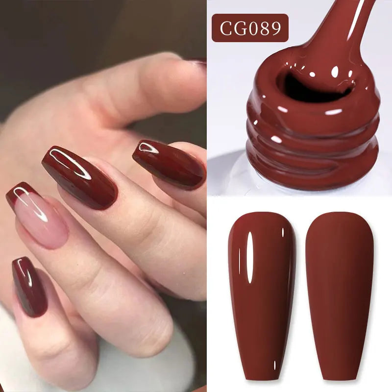 BORN PRETTY 10ml Blood Red Jelly Gel Nail Polish Halloween Nails Art Gel Polish Sheer Translucent Nail Gel for Winter Manicure