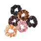 6-Piece Women's Pure Color Satin Large Scrunchie Daily Simple Atmospheric Set