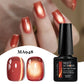 MEET ACROSS Guava & Grape Color Cat Magnetic Gel Green Glass Bead Cat Eye Gel Soak Off UV Gel Nail Art Varnish Salon Home DIY