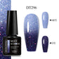 MEET ACROSS 7ml Eggshell Thermal Gel Nail Polish Temperature Changing Gradient Nail Art Varnish Winter Soak Off Gel For Nails