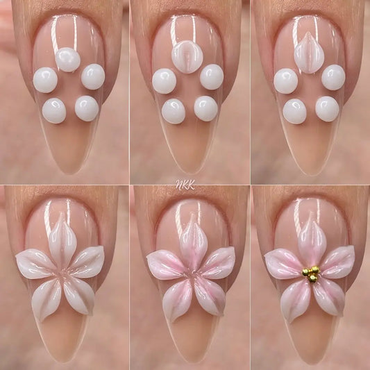 1 Jar White 3D Shaping Carving Non Stick Hand Extension Gel Nail Polish For Flower DIY Nail Art Extension Acrylic Nails Tools