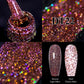 MEET ACROSS 7ml Reflective Glitter Gel Nail Polish Pink Green Purple Sparkling Soak Off UV Gel Polish for Manicure DIY Nail Art