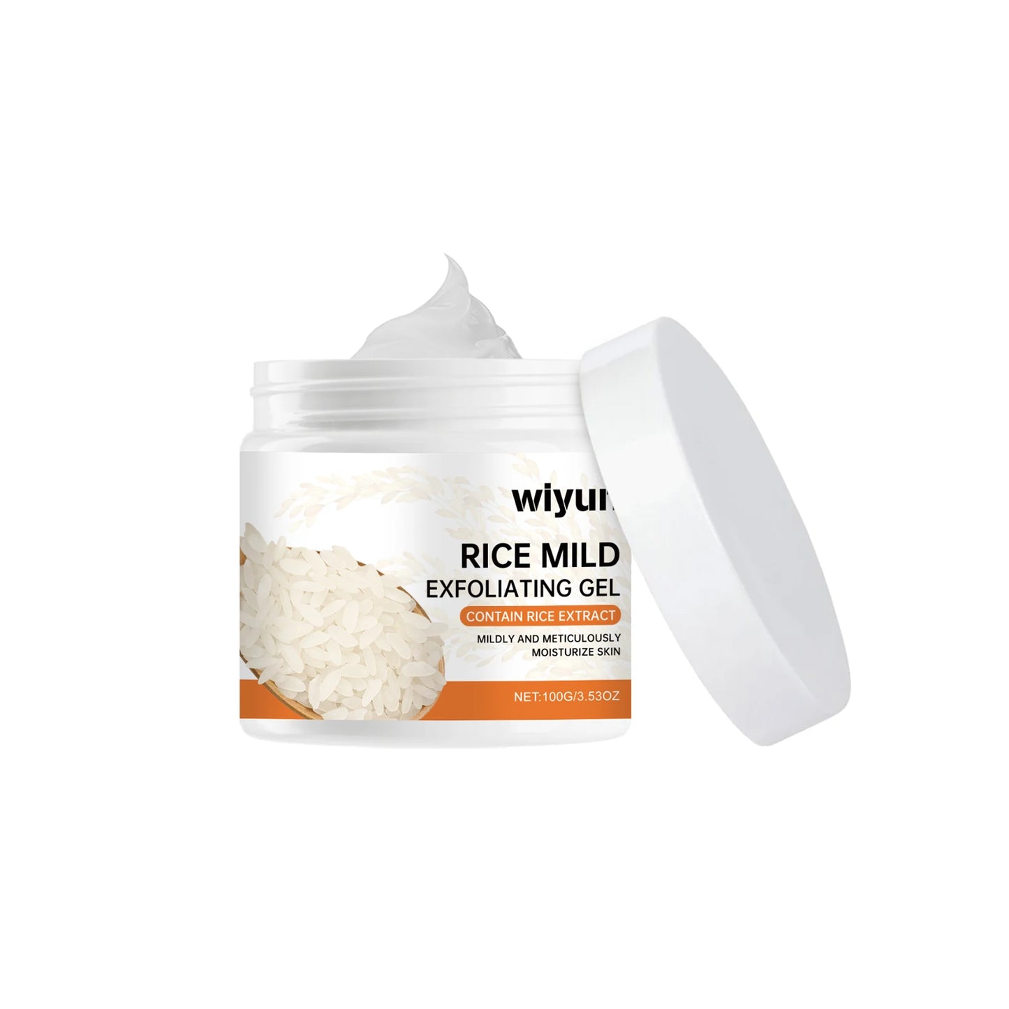 Rice Exfoliating Gel for Face Oil Control Gentle Remove Old Dead Skin Pores Shrinking Brighten Moisturizing Facial Scrub Product