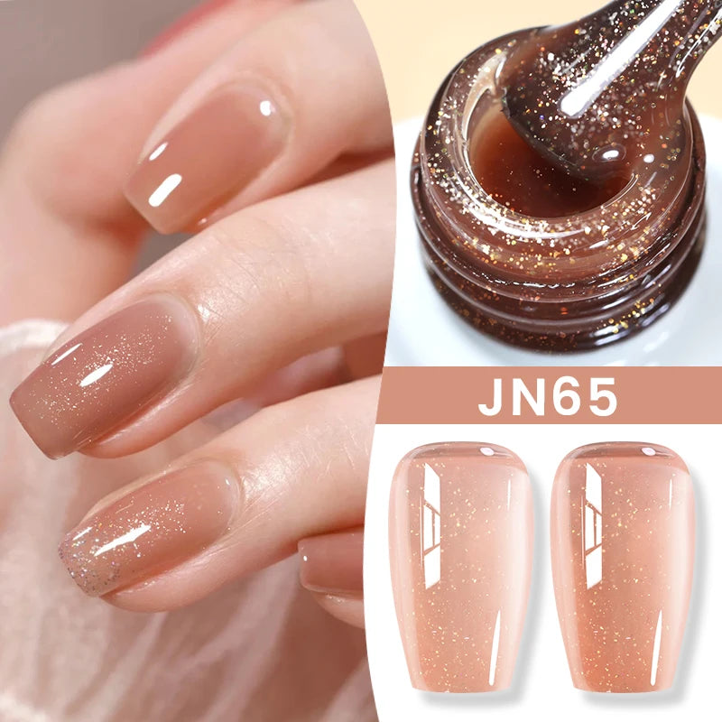 BORN PRETTY Milky White Jelly Nude Gel Nail Polish 10ml White Translucent Soak Off Gel Vernis Semi Permanent Need UV Light Cure