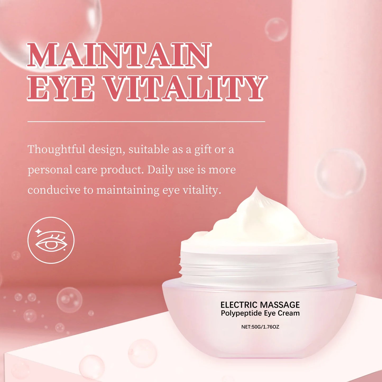 Electric Massage Polypeptide Firming Eye Cream Lifting Fine Line Relieve Fatigue Dark Circles Beauty Moisturizing Skin Care