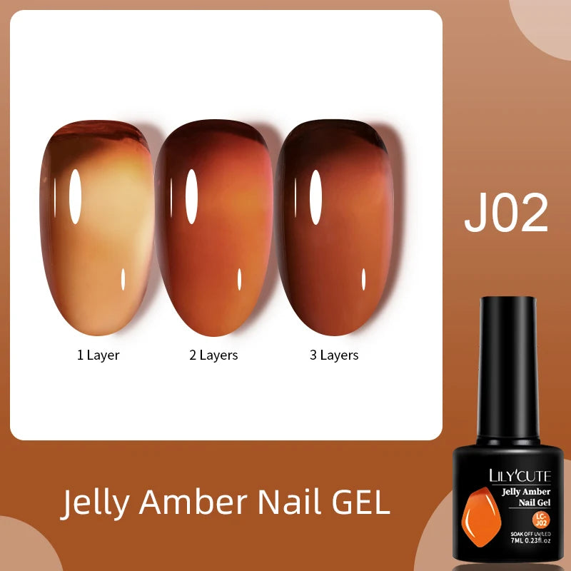 LILYCUTE Fluorescent Nail Gel Polish Orange Red Neon Bright Color Summer Series Soak Off For Manicure Nail Art UV Gel Varnish