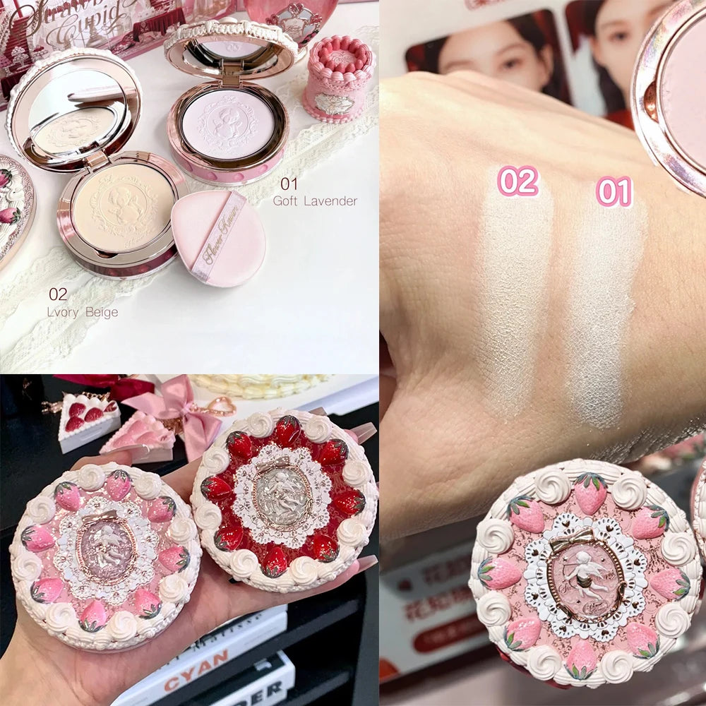 Flower Knows Stay Sweet 8 Pc Full Face Makeup Set Eyeshadow Blush Contour Lip Cream Hydrating Soft Matte Pigment Glowy Kit