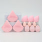 12-Piece All-Purpose Makeup Sponge Set, Made of 3 Loose Powder Puffs, 3 Mini Air Cushion Puffs, 3 Beauty Eggs and 3 Mini Beauty