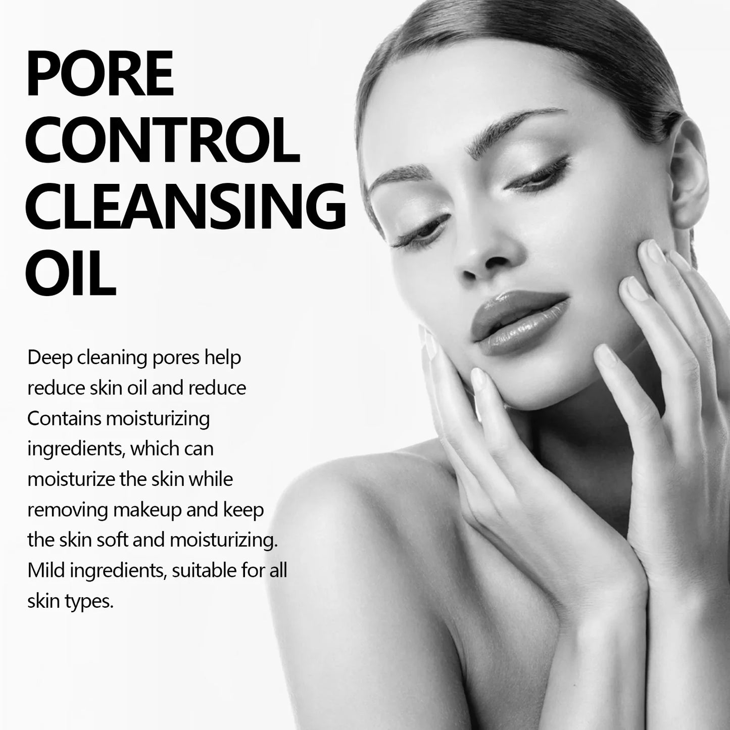 Makeup Removal Oil Purifying Pores Shrinking Deeply Cleansing Soothing Skin Gentle Refreshing Moisturizing Facial Cleanser Oil