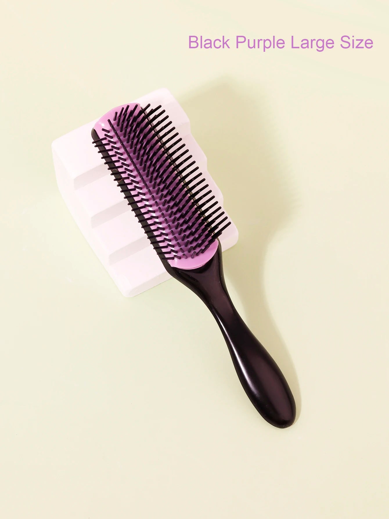 1pcs 9-row wrinkle removal massage curly hair brush, detachable 9-row comb plastic wet hair brush