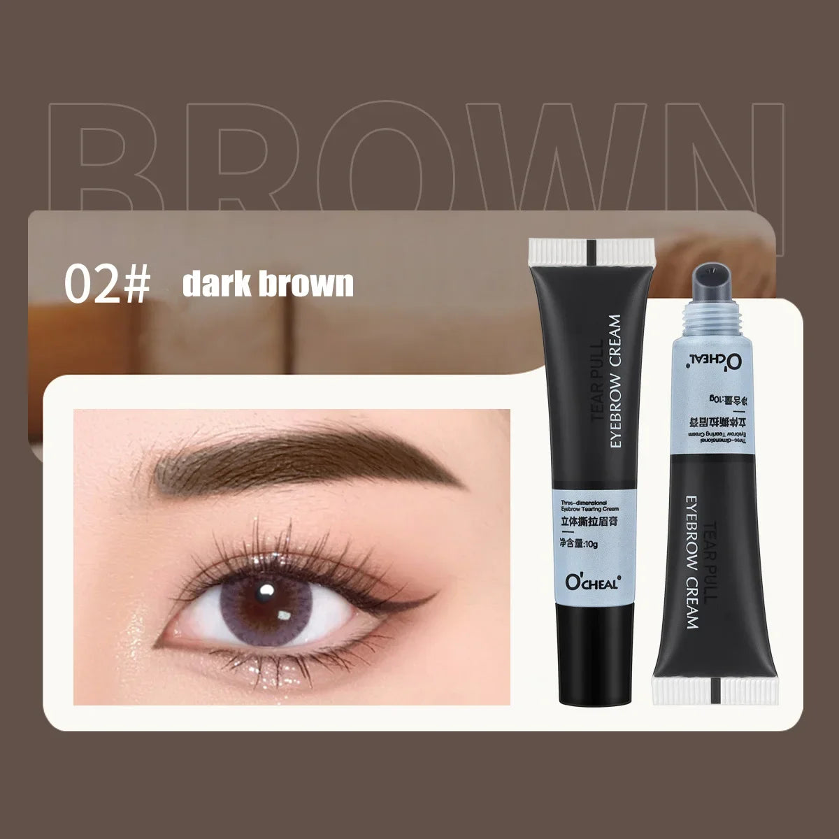 15-Minute Fast Henna Eyebrow & Eyelash Dye Tint Gel – Professional Easy-Use Brown & Black Cream Kit for Long-Lasting Color