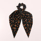 New Fashion Print Bow Scrunchies Hair Ribbon For Women Elastic Hair Band Girls Horsetail Hair Ties Hair Accessories