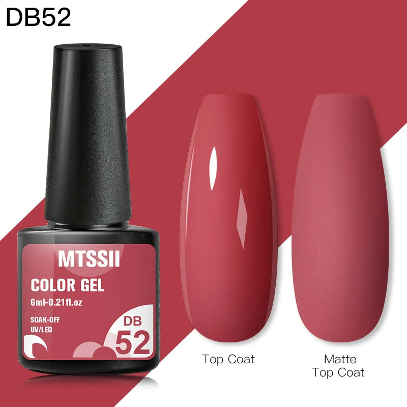 Mtssii 6ML Reflective Gel Nail Polish Shiny 14 Colors Semi-permanent UV Gel varnish Hybrid Nail Polish for Nail Art Manicure