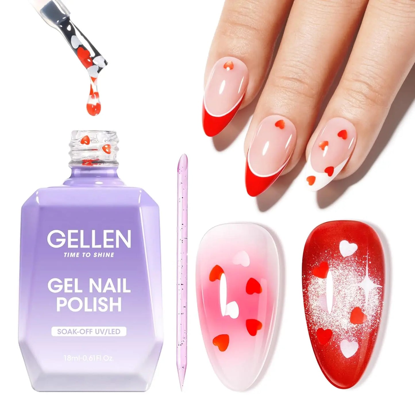 GELLEN Nail Gel Top Coat 18ML Large Bottle Ultra Gloss Superior Shiny Nails Polish Finish Long Lasting Glossy Manicure Art DIY