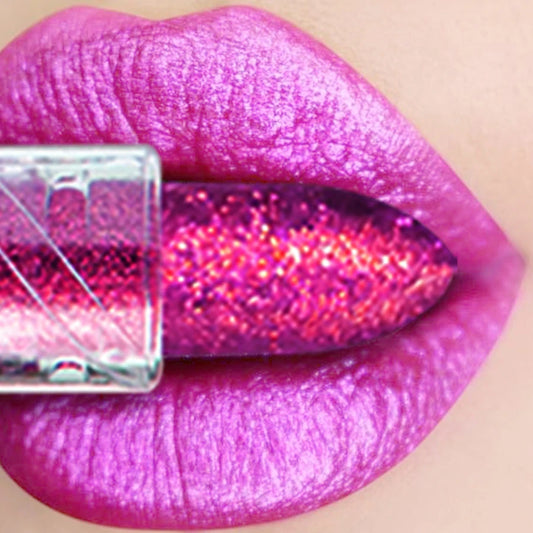 Multi-color Glitter Lipstick Beauty Girl Diamond Waterproof Lip Tint Long Lasting Shimmer Lip Makeup Red Rose Pearlescent  Lip