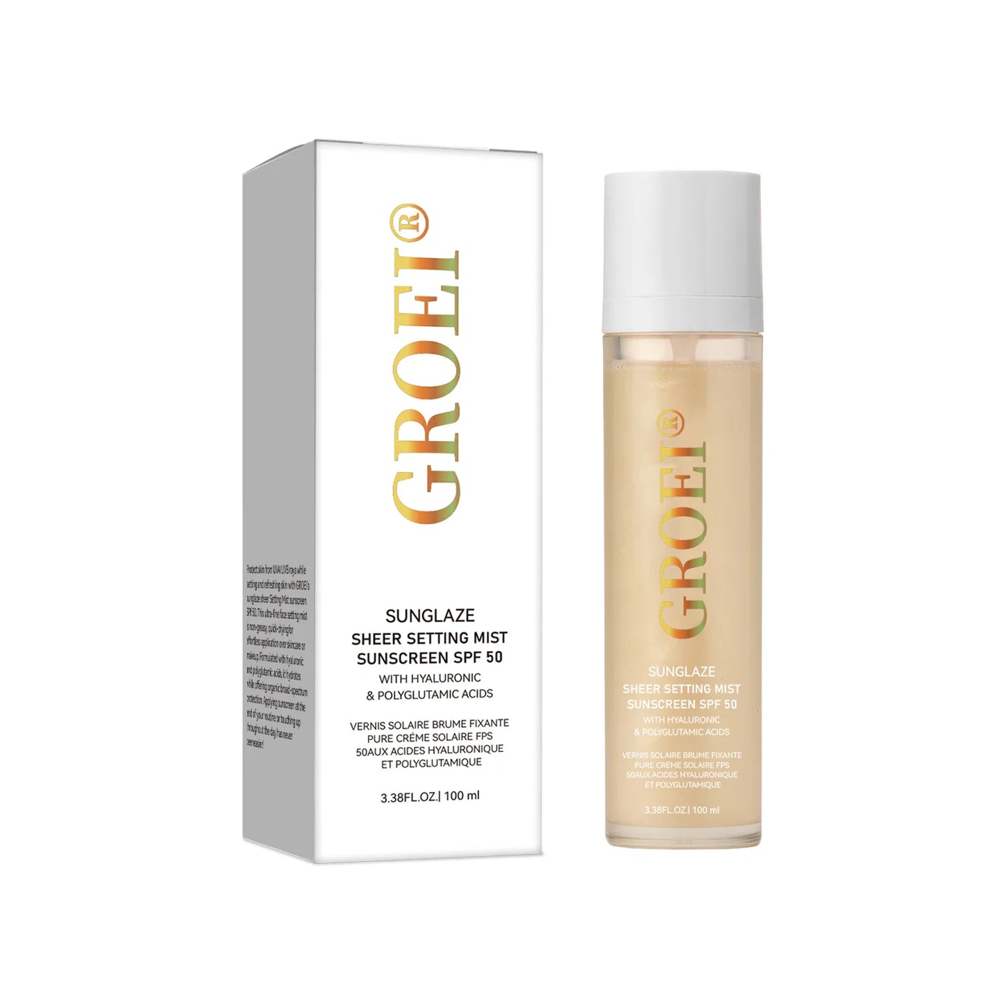 100ml Oil-Free UV Setting Spray - Non-Greasy, Blocks Harmful Rays & Reduces Shine