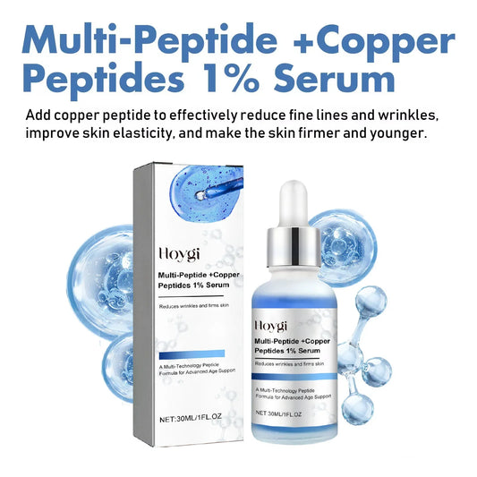Blue Copper Peptide Serum Firming Fade Fine Lines Shrink Pores Skin Care Rejuvenation Smooth Brightening Spot Moisturizing Serum