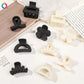 5 Pcs Small Flower Hair Claw Clips for Women Girls,Matte Rectange Jaw Clips,Semicircle Barrettes for Thin Hair