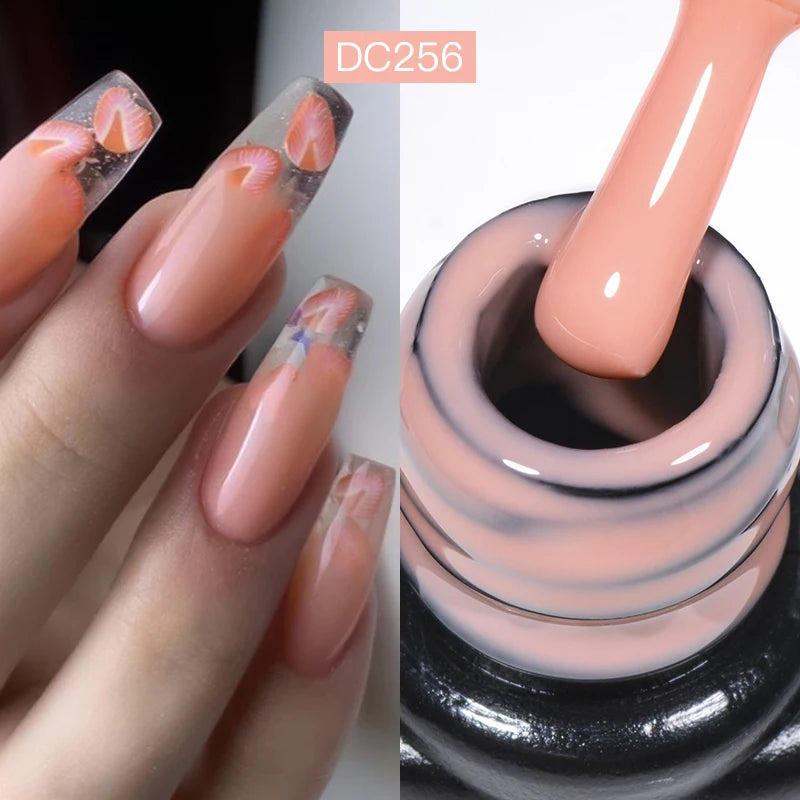 Mtssii 7ml Glitter Rubber Base Gel Polish Gold Sequins Pink White Base Gel Top Coat Soak Off UV LED Nail Art Varnish Manicure