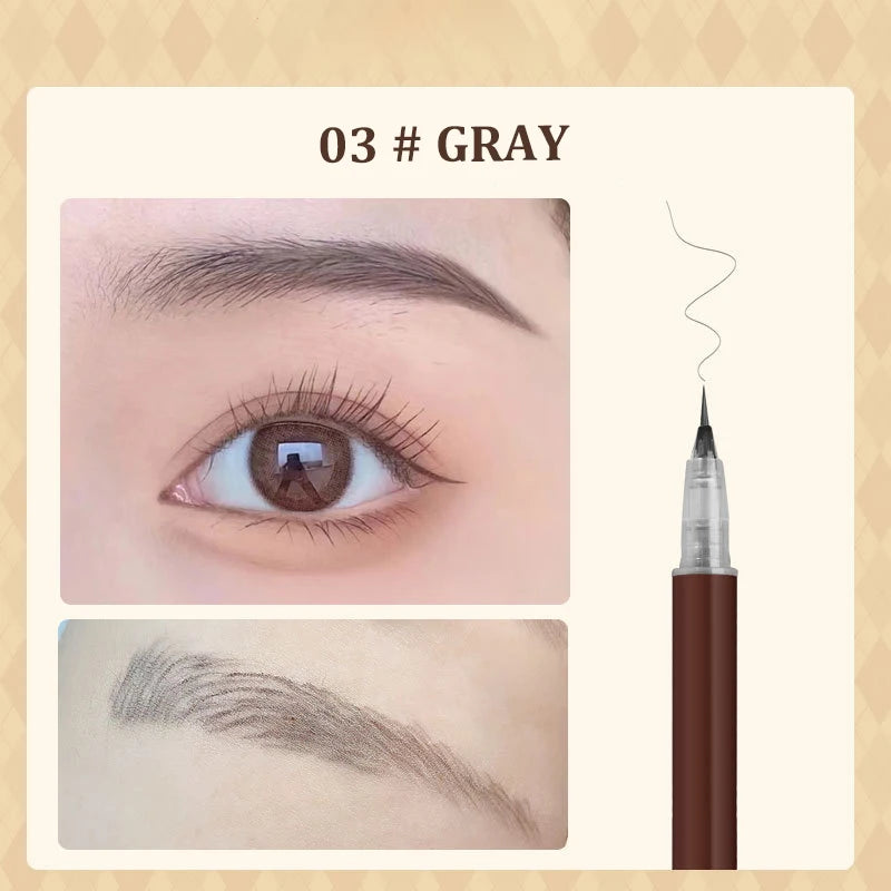 Water eyebrow pencil color natural waterproof makeup does not fade, not easy to faint makeup very fine liquid eyebrow pencil.