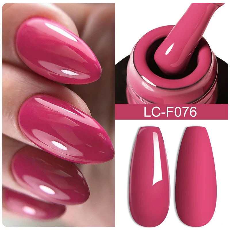 LILYCUTE Fluorescent Nail Gel Polish Orange Red Neon Bright Color Summer Series Soak Off For Manicure Nail Art UV Gel Varnish