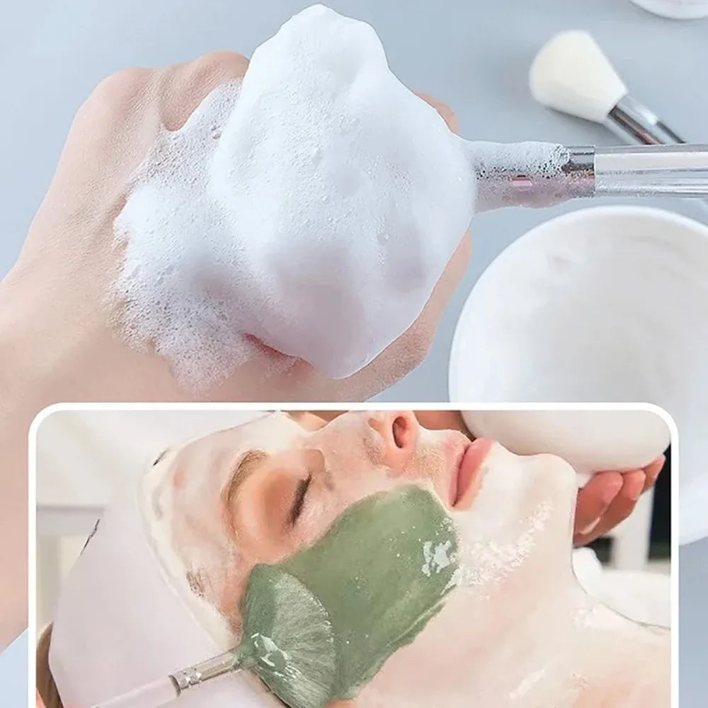 Facial Cleanser Brush Soft Face Massage Fan Wash Brush Pore Cleanning Exfoliating Beauty Face Mask Brush Portable Skin Care Tool